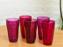 Load image into Gallery viewer, Set of Five Hot Pink Glasses
