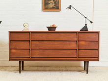 Load image into Gallery viewer, 9 Drawer Louvered Drawer Dresser
