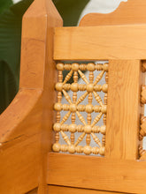 Load image into Gallery viewer, Beautiful Moroccan Unstained Hand Carved Wooden Sofa with Moucharabieh Paneling

