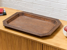 Load image into Gallery viewer, Vintage Wood Greek Keys Tray
