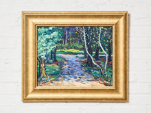 Load image into Gallery viewer, Impressionist Vintage Painting of a Park by Raymond Rosenberg
