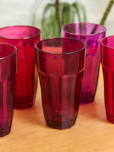 Load image into Gallery viewer, Set of Five Hot Pink Glasses
