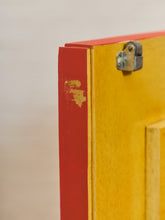 Load image into Gallery viewer, Vintage Mid Century Highboy Robot  Dresser in Poppy Red Orange
