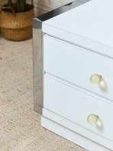 Load image into Gallery viewer, 1980's White Double Drawer Pair of Nightstands
