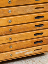 Load image into Gallery viewer, Vintage Distressed Industrial Wood Primitive School House Artist Flat Files Cabinet #3
