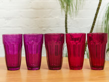 Load image into Gallery viewer, Set of Five Hot Pink Glasses
