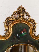 Load image into Gallery viewer, Vintage Friedman Brothers Rare Blue Hand Painted Chinoiserie Mirror
