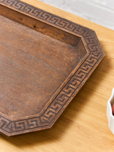 Load image into Gallery viewer, Vintage Wood Greek Keys Tray
