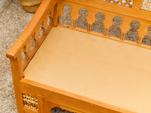 Load image into Gallery viewer, Beautiful Moroccan Unstained Hand Carved Wooden Sofa with Moucharabieh Paneling

