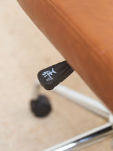 Load image into Gallery viewer, Blonde Rattan and Brown Seat Office Chair
