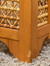 Load image into Gallery viewer, Beautiful Moroccan Unstained Hand Carved Wooden Sofa with Moucharabieh Paneling

