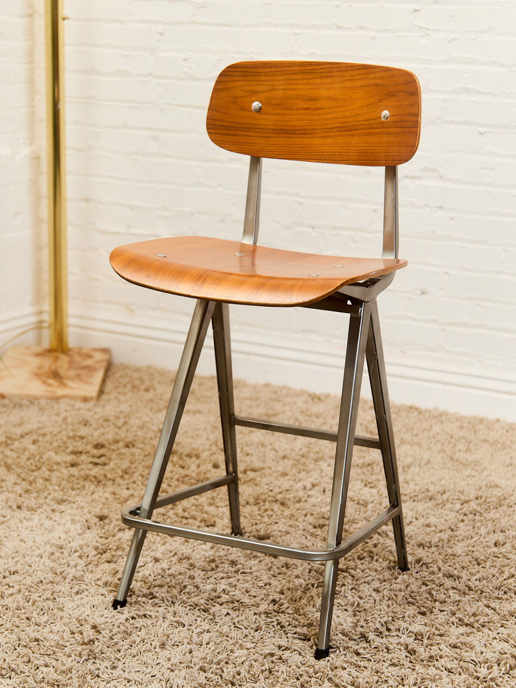 Walnut Plywood Industrial Chair