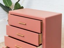 Load image into Gallery viewer, Corral Post Modern 5 drawer Highboy on a Plinth Base
