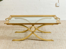 Load image into Gallery viewer, Estate Size Polished Brass Cocktail Coffee Table by La Barge Hollywood Regency
