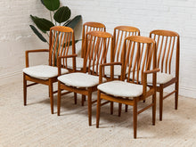 Load image into Gallery viewer, 1970s Set of 6 Teak Slat Back Dining Chairs by Benny Linden
