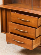 Load image into Gallery viewer, Kent Coffey Foreteller Mid-Century Modern Walnut China Cabinet
