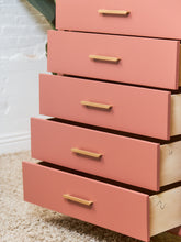 Load image into Gallery viewer, Corral Post Modern 5 drawer Highboy on a Plinth Base
