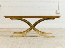 Load image into Gallery viewer, Estate Size Polished Brass Cocktail Coffee Table by La Barge Hollywood Regency

