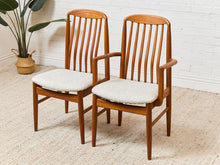 Load image into Gallery viewer, 1970s Set of 6 Teak Slat Back Dining Chairs by Benny Linden

