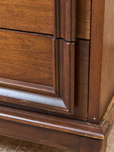 Load image into Gallery viewer, Nine Drawer, Mid-century Vintage Framed Walnut Dresser
