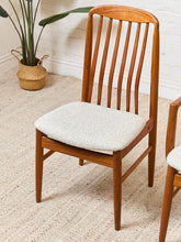 Load image into Gallery viewer, 1970s Set of 6 Teak Slat Back Dining Chairs by Benny Linden
