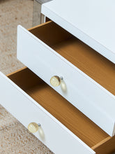 Load image into Gallery viewer, 1980's White Double Drawer Pair of Nightstands
