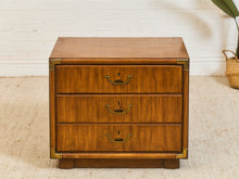 Load image into Gallery viewer, Vintage Pair of Campaign Nightstands
