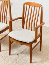 Load image into Gallery viewer, 1970s Set of 6 Teak Slat Back Dining Chairs by Benny Linden
