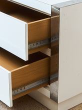 Load image into Gallery viewer, 1980's White Double Drawer Pair of Nightstands
