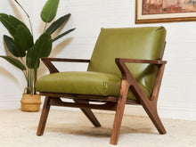 Load image into Gallery viewer, Zayden Lounge Chair in Green Leather
