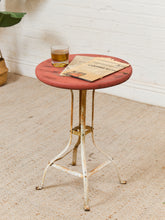 Load image into Gallery viewer, Industrial Vintage Red Side Table
