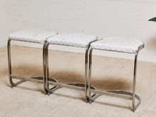 Load image into Gallery viewer, Set of 3 Vintage Milo Baughman  Counter Stools
