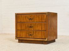 Load image into Gallery viewer, Vintage Pair of Campaign Nightstands
