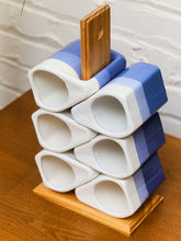 Load image into Gallery viewer, Vintage Set of 6 Blue Napoleon Coffee Cups
