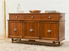 Load image into Gallery viewer, Mid-Century Modern Credenza with Brass Accent Pulls, c.1960’s
