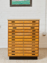 Load image into Gallery viewer, Vintage Distressed Industrial Wood Primitive School House Artist Flat Files Cabinet #4
