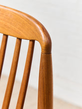 Load image into Gallery viewer, 1970s Set of 6 Teak Slat Back Dining Chairs by Benny Linden
