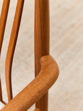 Load image into Gallery viewer, 1970s Set of 6 Teak Slat Back Dining Chairs by Benny Linden
