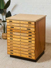 Load image into Gallery viewer, Vintage Distressed Industrial Wood Primitive School House Artist Flat Files Cabinet #4
