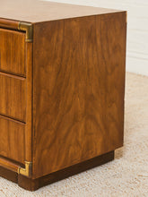 Load image into Gallery viewer, Vintage Pair of Campaign Nightstands
