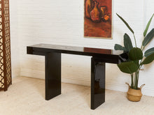 Load image into Gallery viewer, Black Lacquered Entry Table
