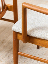 Load image into Gallery viewer, 1970s Set of 6 Teak Slat Back Dining Chairs by Benny Linden
