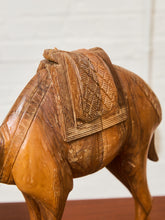 Load image into Gallery viewer, Vintage Hand Carved Wood Camel Sculpture Large
