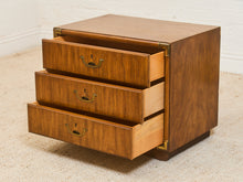 Load image into Gallery viewer, Vintage Pair of Campaign Nightstands
