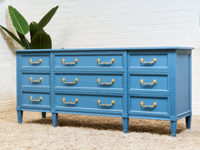 Load image into Gallery viewer, Château Sky Blue Hollywood Regency Dresser
