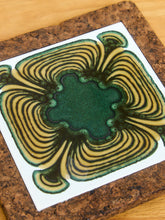 Load image into Gallery viewer, Mid century Cork and Tile Trivet
