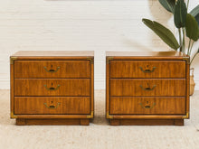 Load image into Gallery viewer, Vintage Pair of Campaign Nightstands
