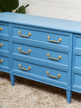 Load image into Gallery viewer, Château Sky Blue Hollywood Regency Dresser

