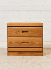 Load image into Gallery viewer, 2 Drawer Boho Oak Nightstand

