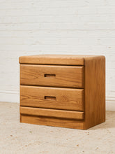 Load image into Gallery viewer, 2 Drawer Boho Oak Nightstand
